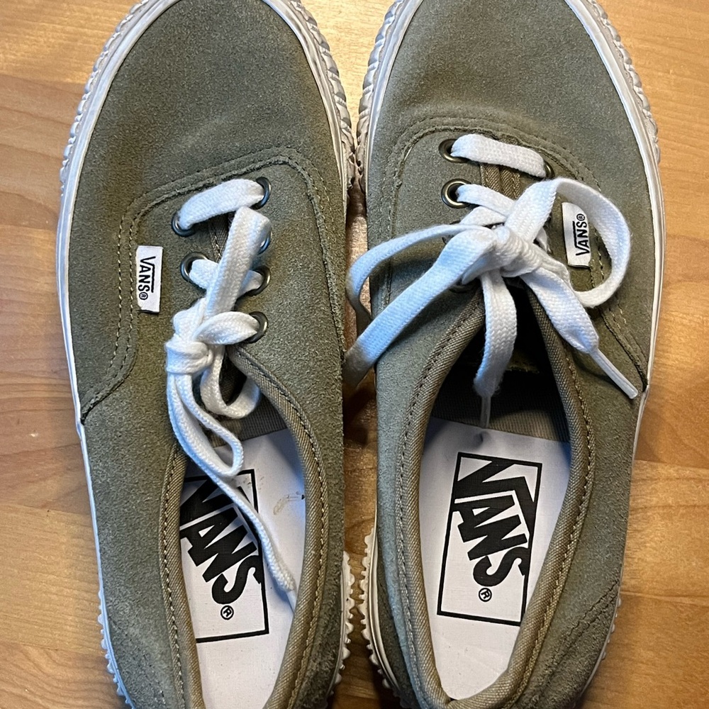 Vans Classic Green and White Logo